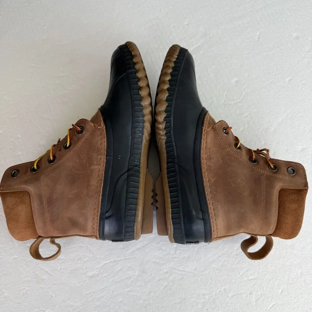 Size 10 - SOREL MENS CHEYANNE II LACE DUCK BOOT Rain Work Boots Leather Rubber